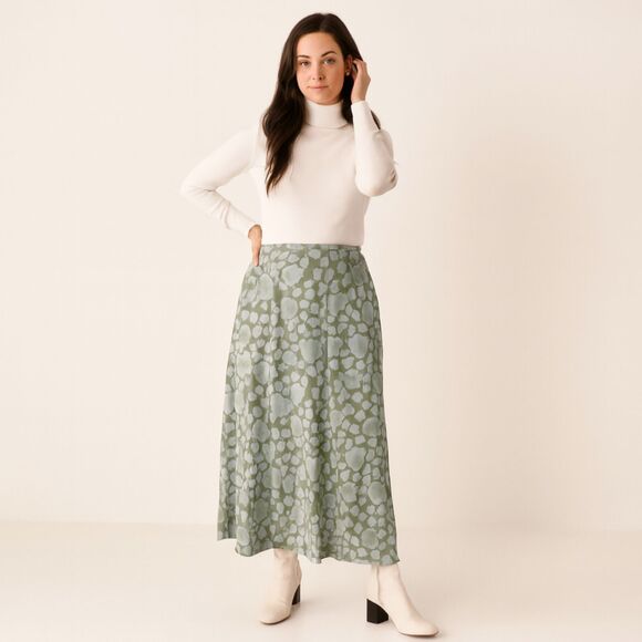 Liz Claiborne Skirt Women's Size 14 Green Floral Maxi Boho NWT - Picture 6 of 6